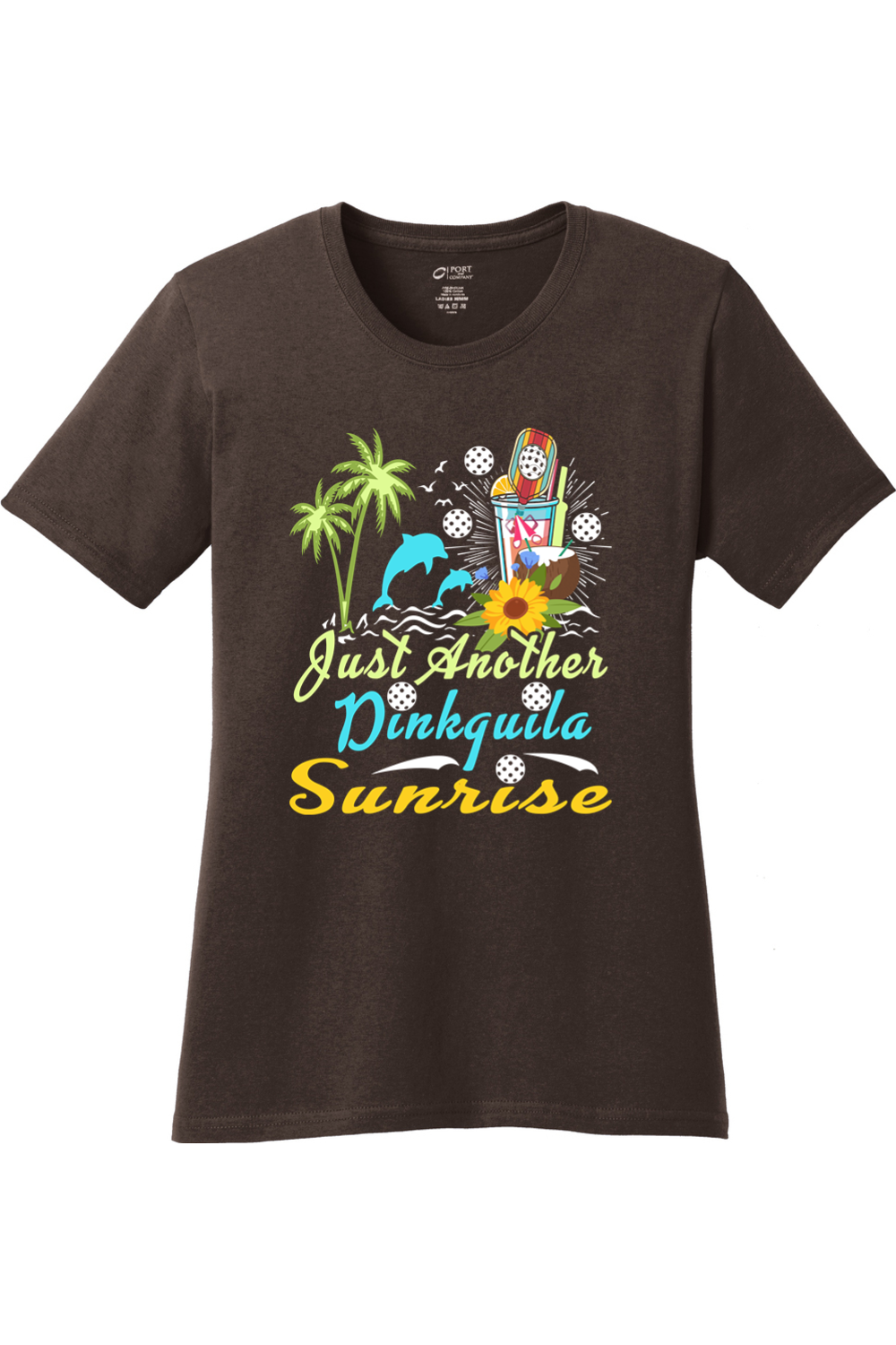 Port & Company Ladies Core Cotton Tee Dark Chocolate Brown