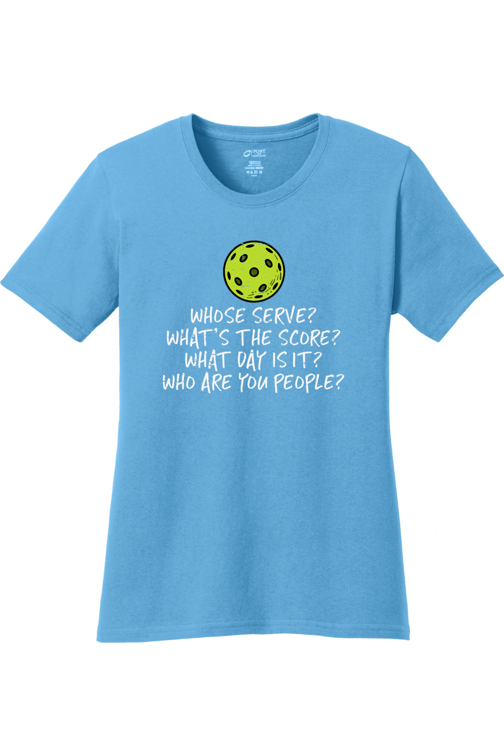 Port & Company Ladies Core Cotton Tee Aquatic Blue