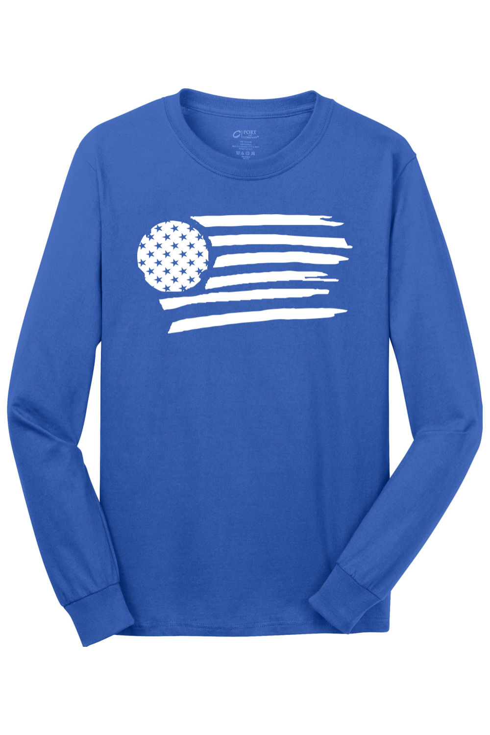 Port & Company Long Sleeve Core Cotton Tee Royal