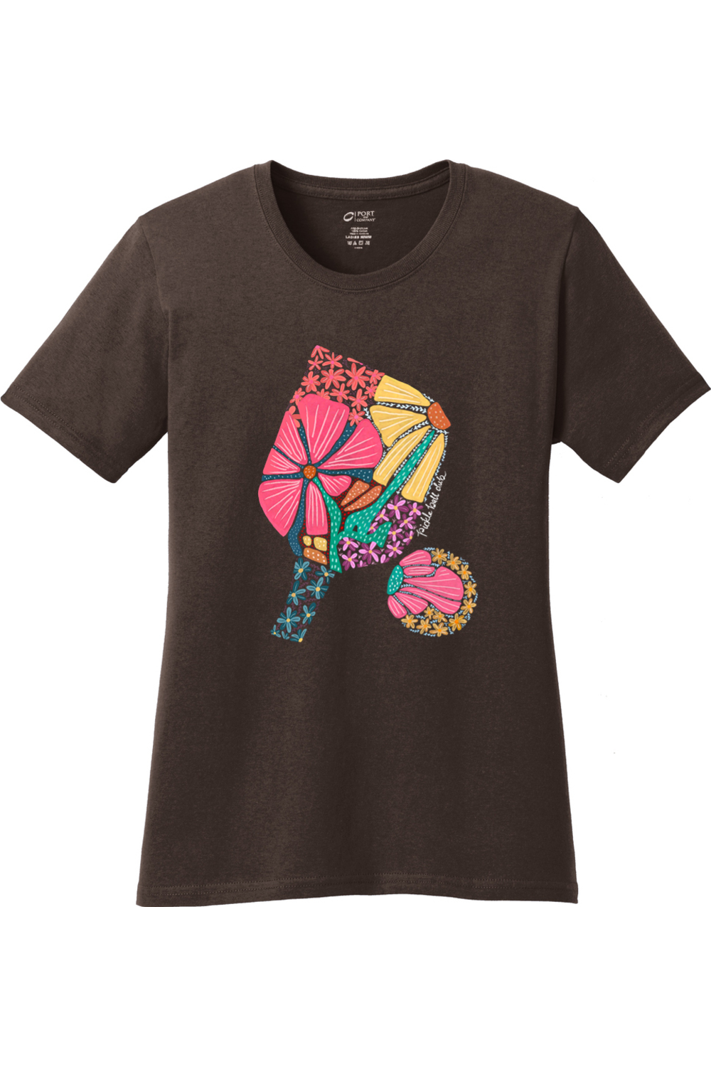 Port & Company Ladies Core Cotton Tee Dark Chocolate Brown