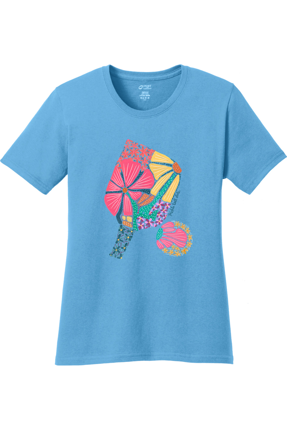 Port & Company Ladies Core Cotton Tee Aquatic Blue