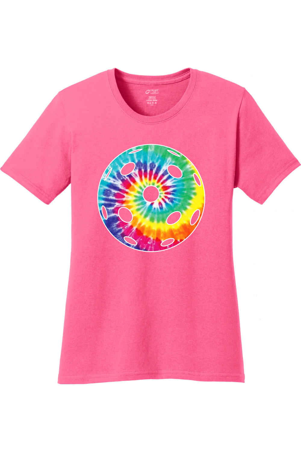 Port & Company Ladies Core Cotton Tee Neon Pink