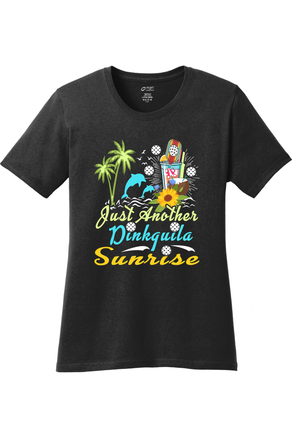 Port & Company Ladies Core Cotton Tee Jet Black