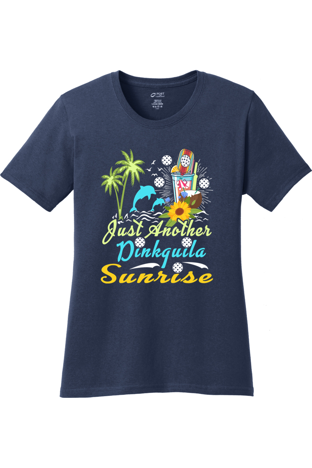 Port & Company Ladies Core Cotton Tee Navy