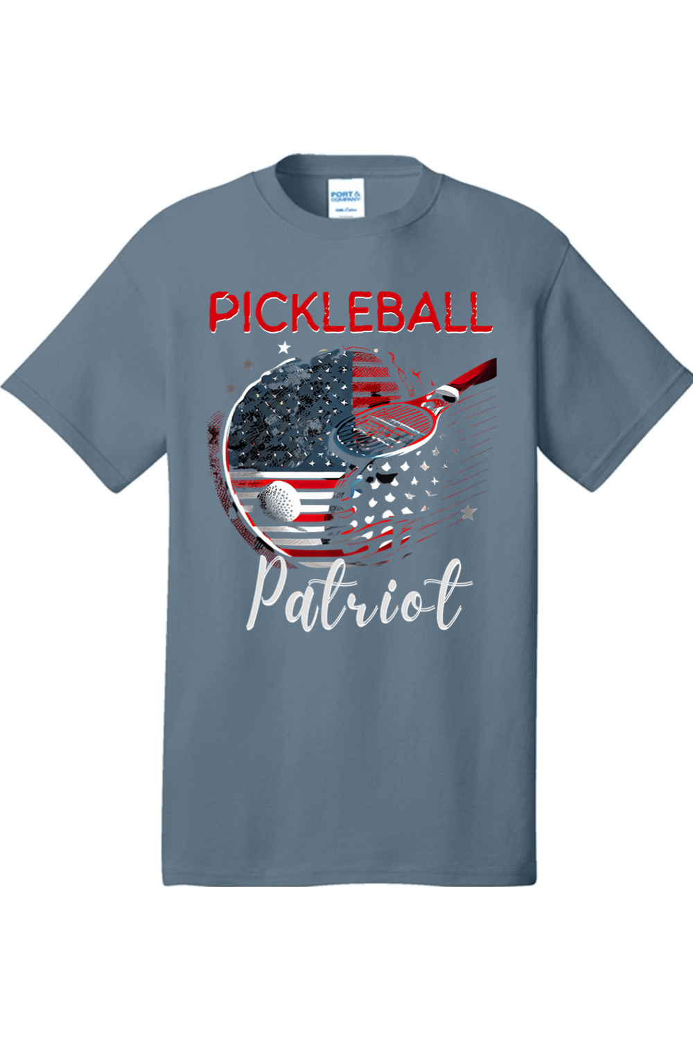 Port & Company Core Cotton Tee Stonewashed Blue