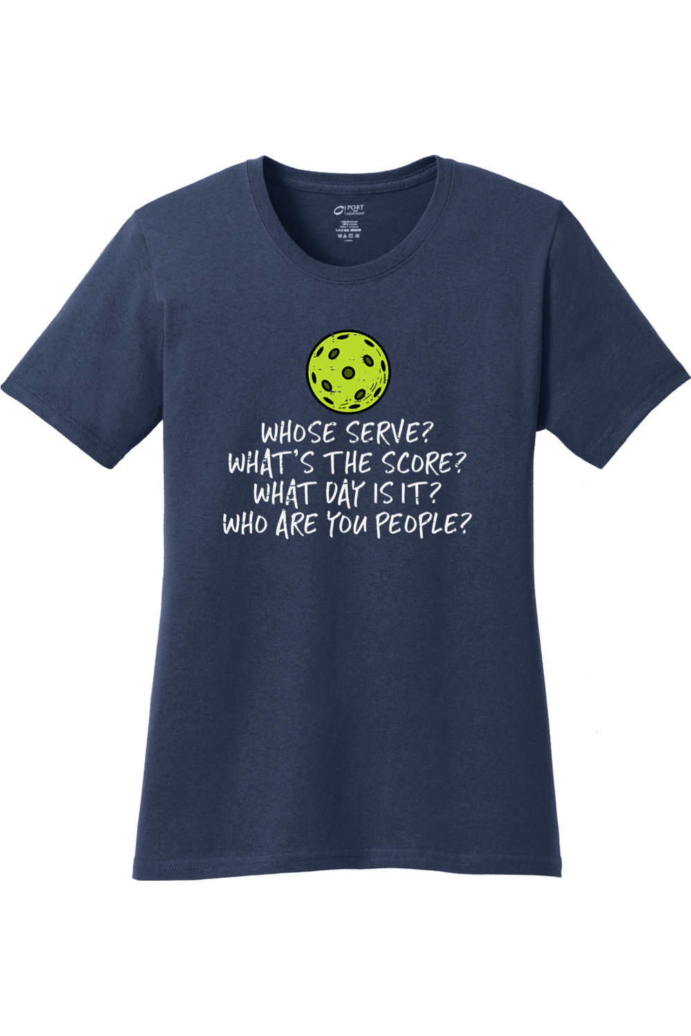 Port & Company Ladies Core Cotton Tee Navy