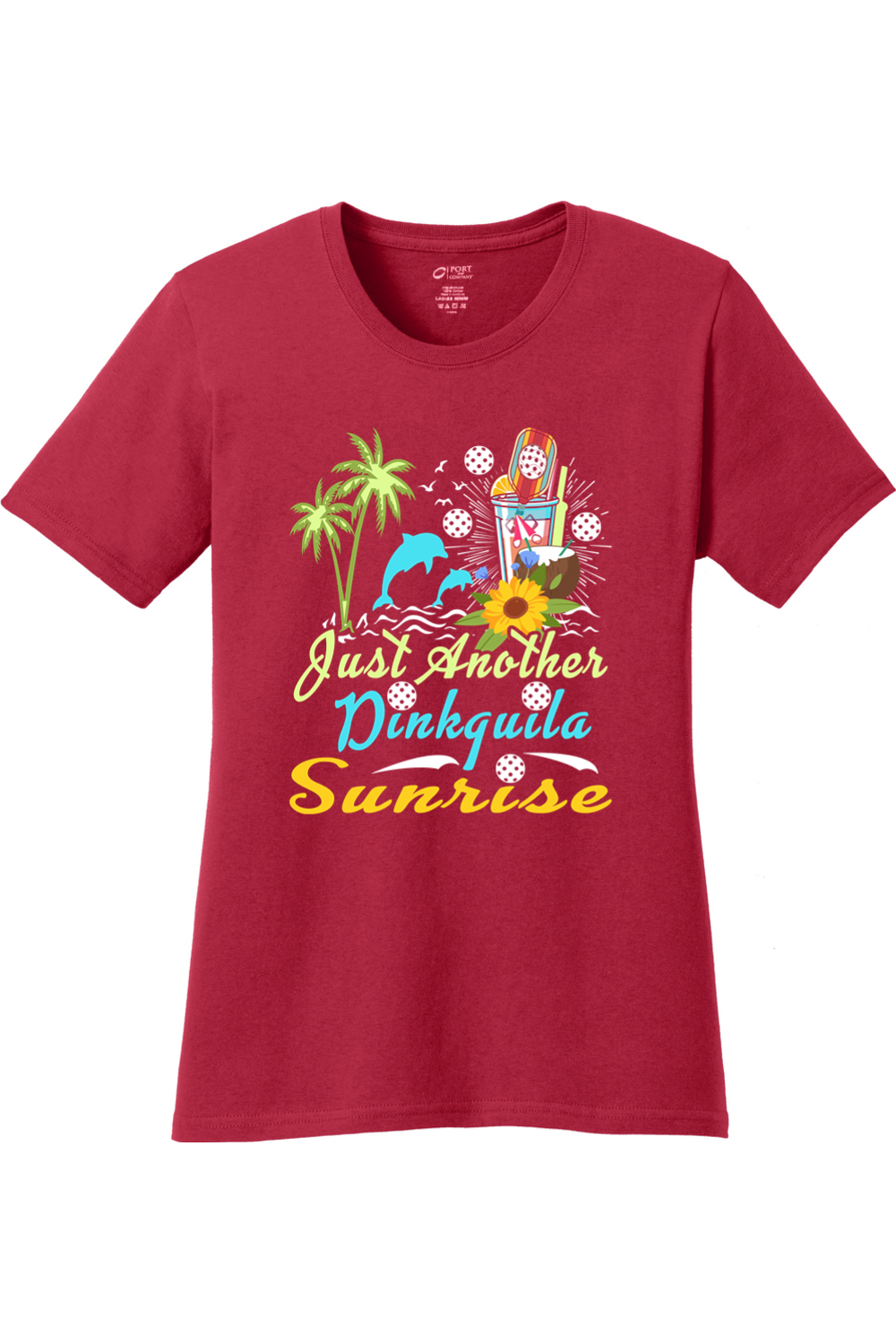 Port & Company Ladies Core Cotton Tee Red