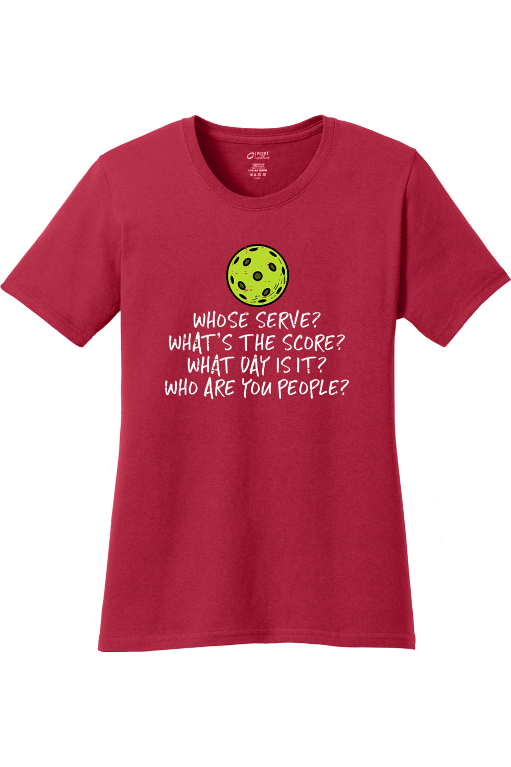 Port & Company Ladies Core Cotton Tee Red