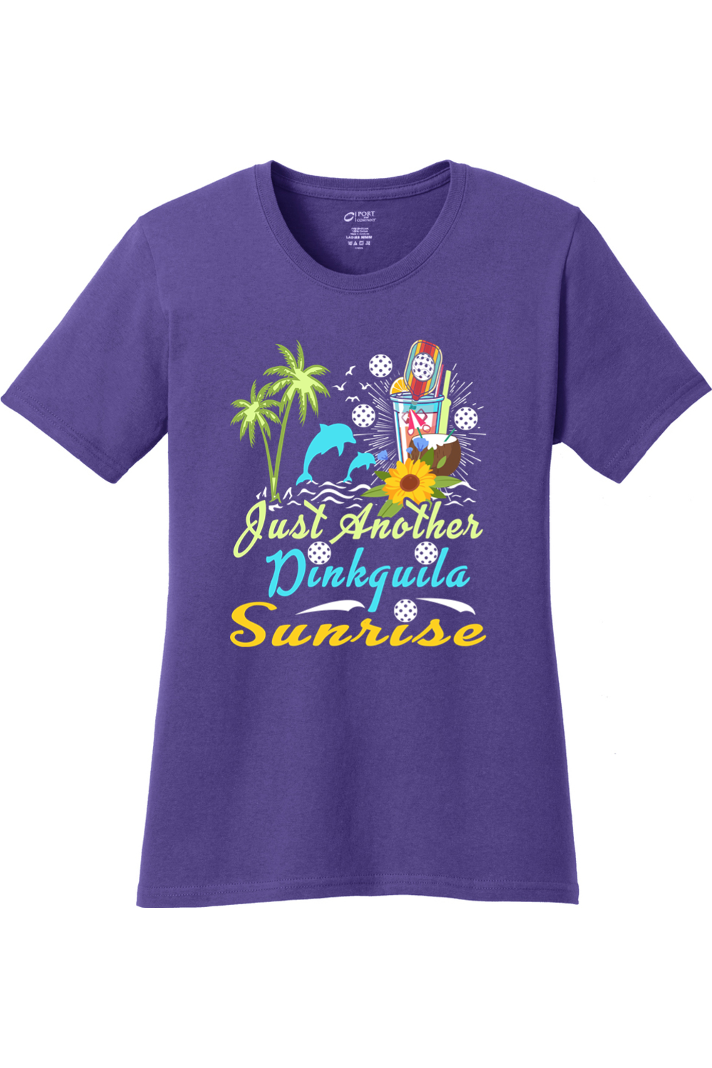 Port & Company Ladies Core Cotton Tee Purple