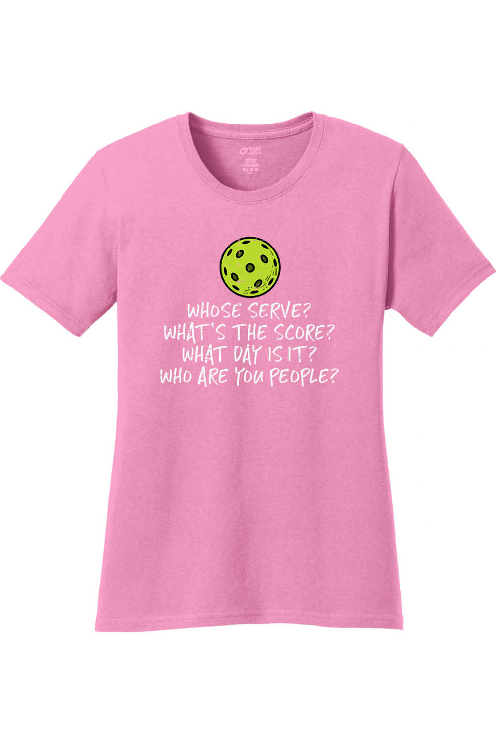 Port & Company Ladies Core Cotton Tee Candy Pink