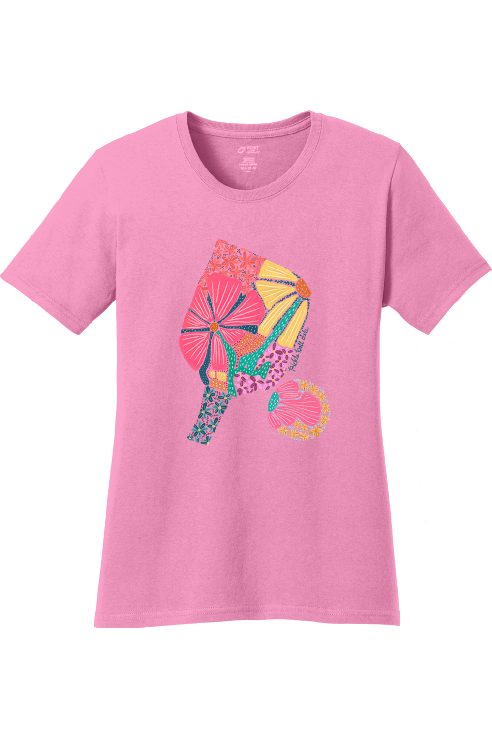 Port & Company Ladies Core Cotton Tee Candy Pink