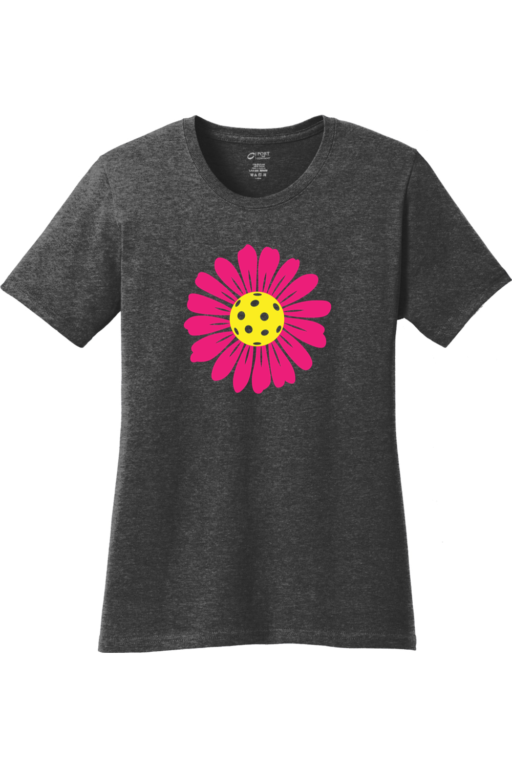 Port & Company Ladies Core Cotton Tee Dark Heather Grey