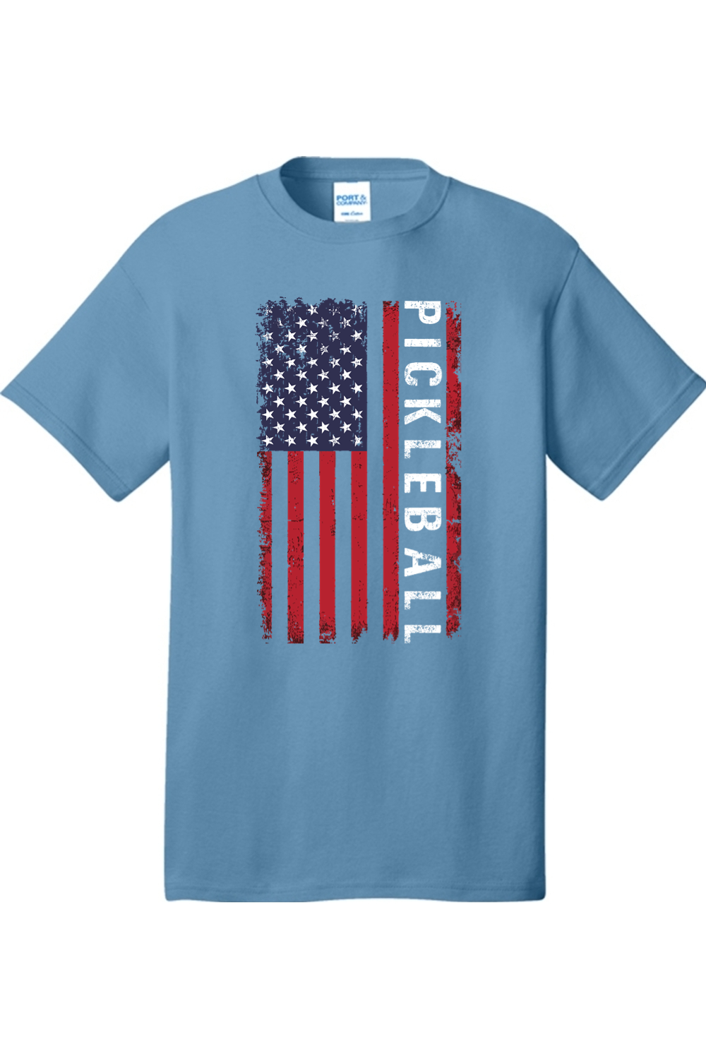 Port & Company Core Cotton Tee Tundra Blue