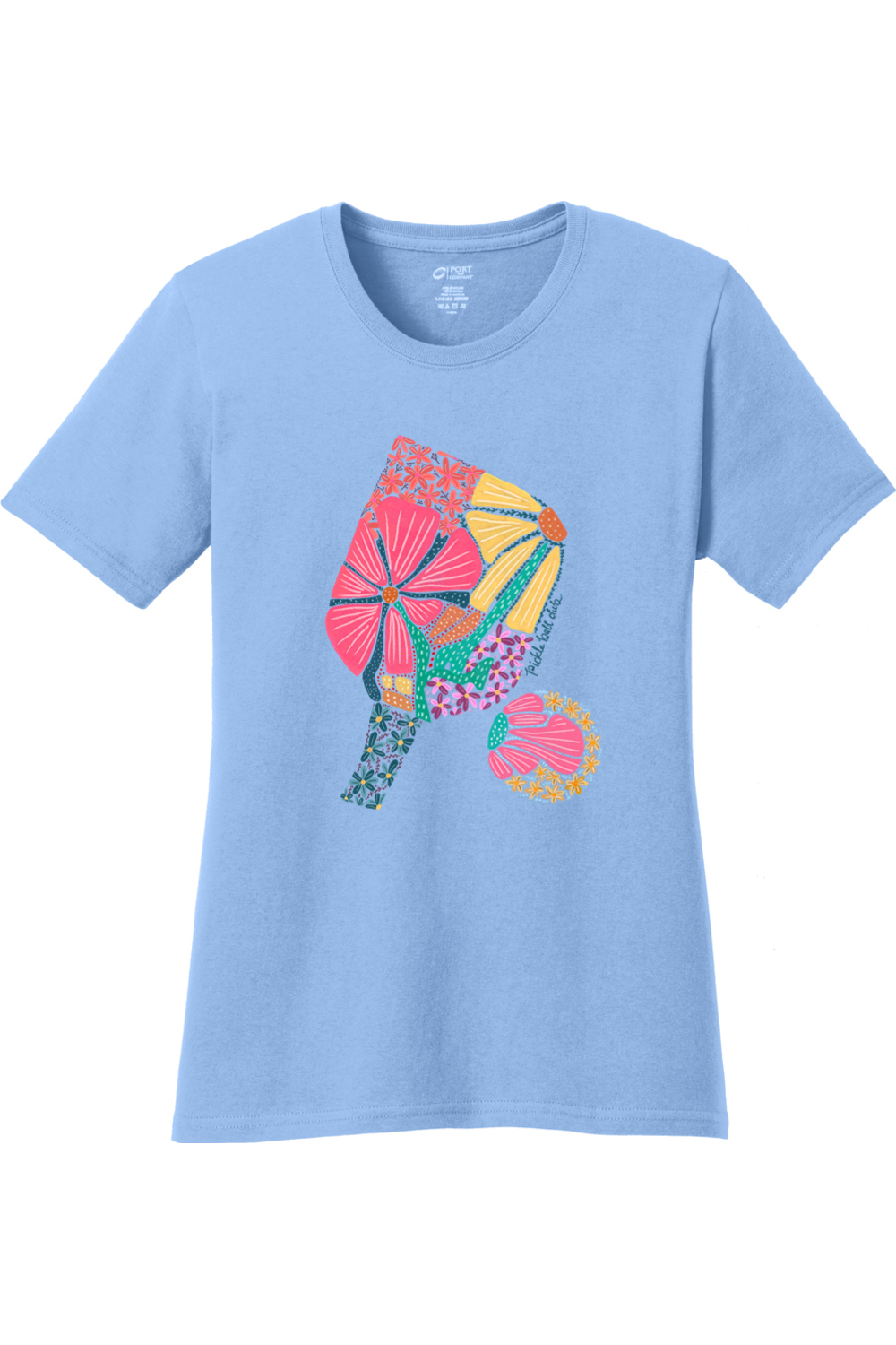 Port & Company Ladies Core Cotton Tee Light Blue