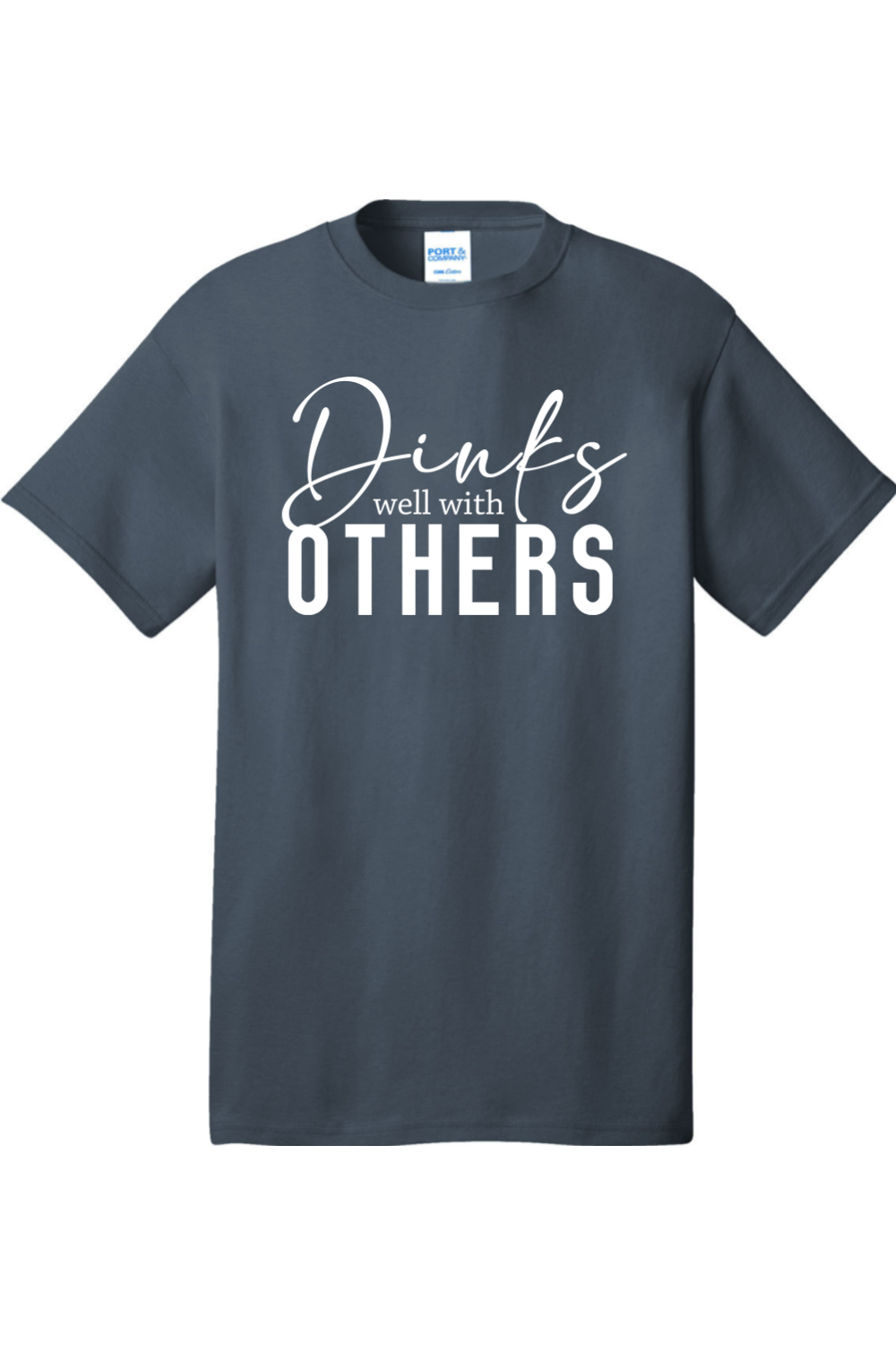 Port & Company Core Cotton Tee Steel Blue