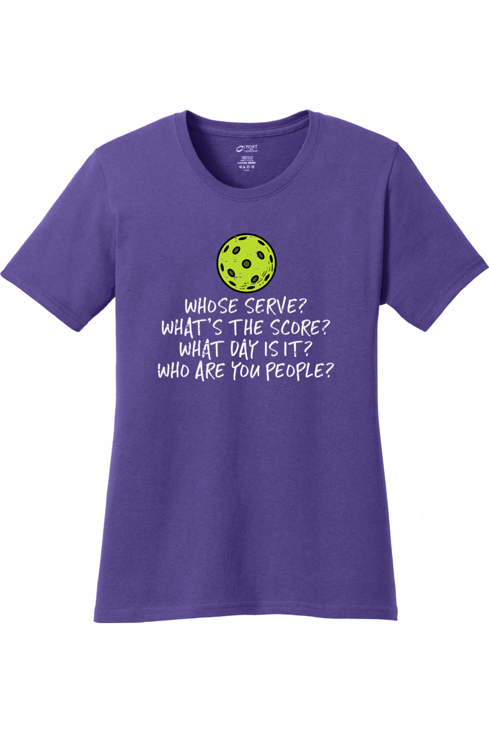 Port & Company Ladies Core Cotton Tee Purple