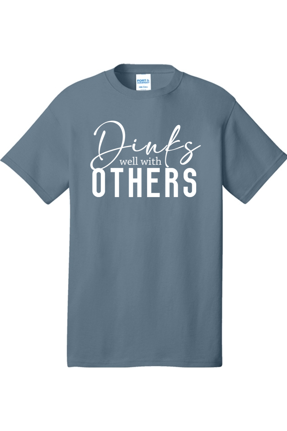 Port & Company Core Cotton Tee Stonewashed Blue