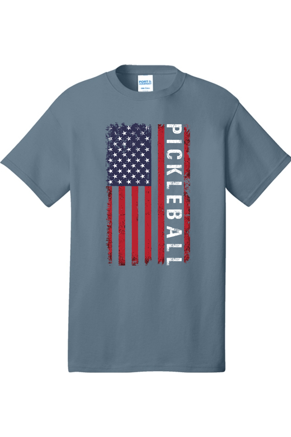 Port & Company Core Cotton Tee Stonewashed Blue