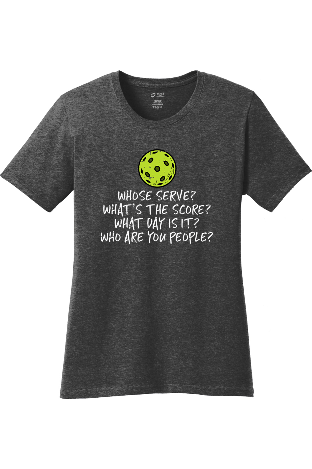 Port & Company Ladies Core Cotton Tee Dark Heather Grey