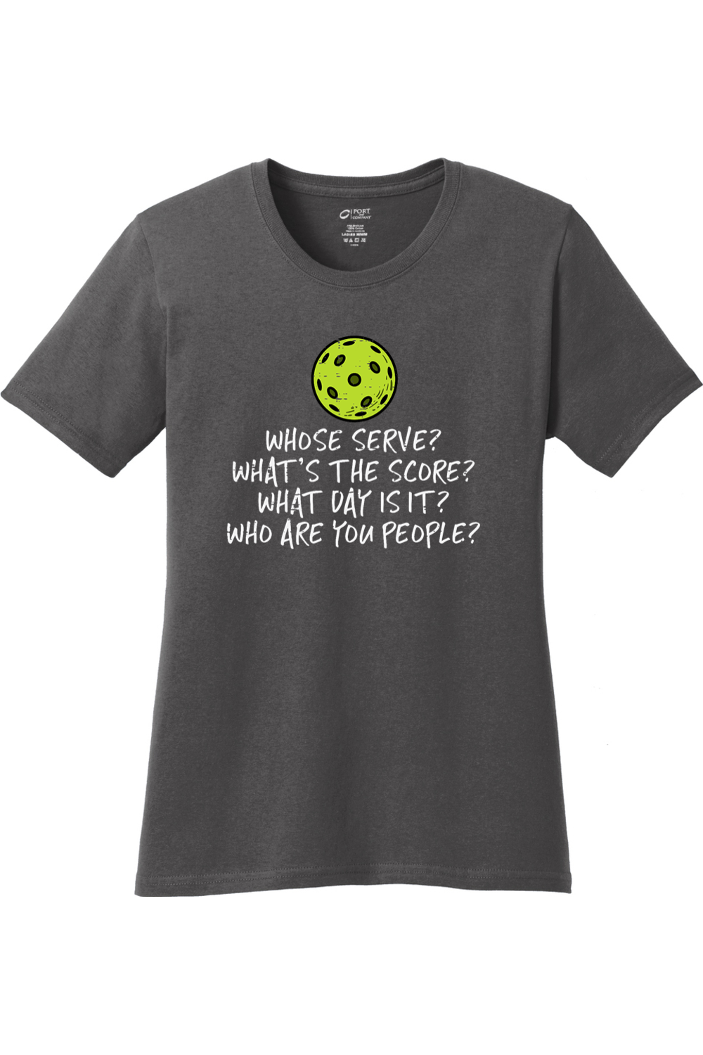 Port & Company Ladies Core Cotton Tee Charcoal