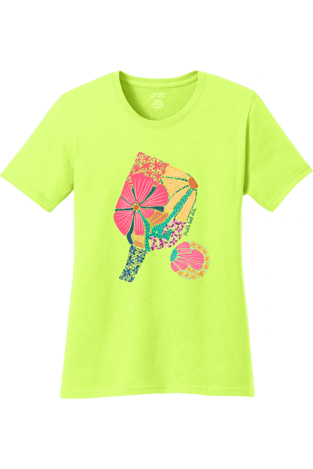 Port & Company Ladies Core Cotton Tee Neon Yellow