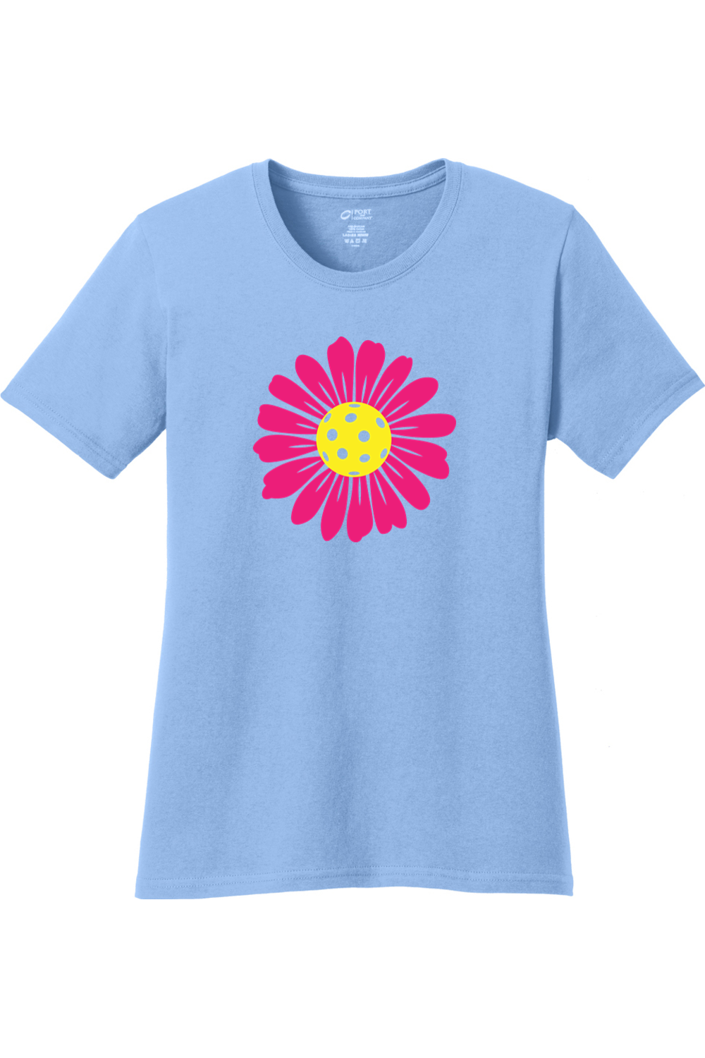 Port & Company Ladies Core Cotton Tee Light Blue