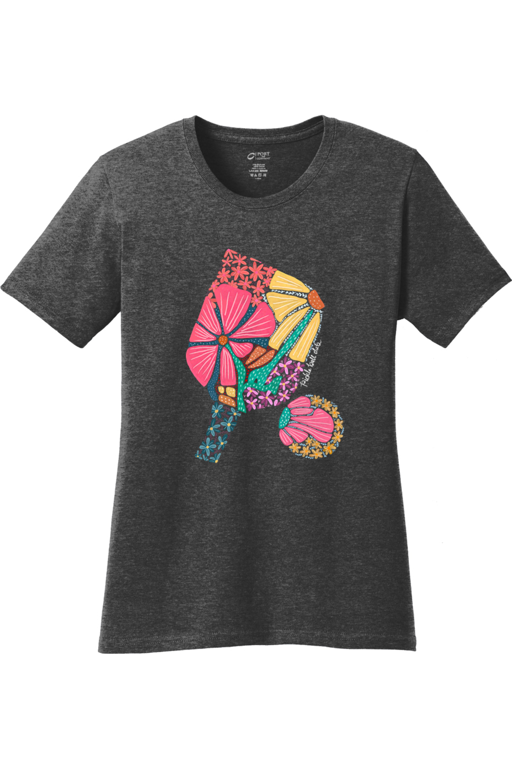 Port & Company Ladies Core Cotton Tee Dark Heather Grey