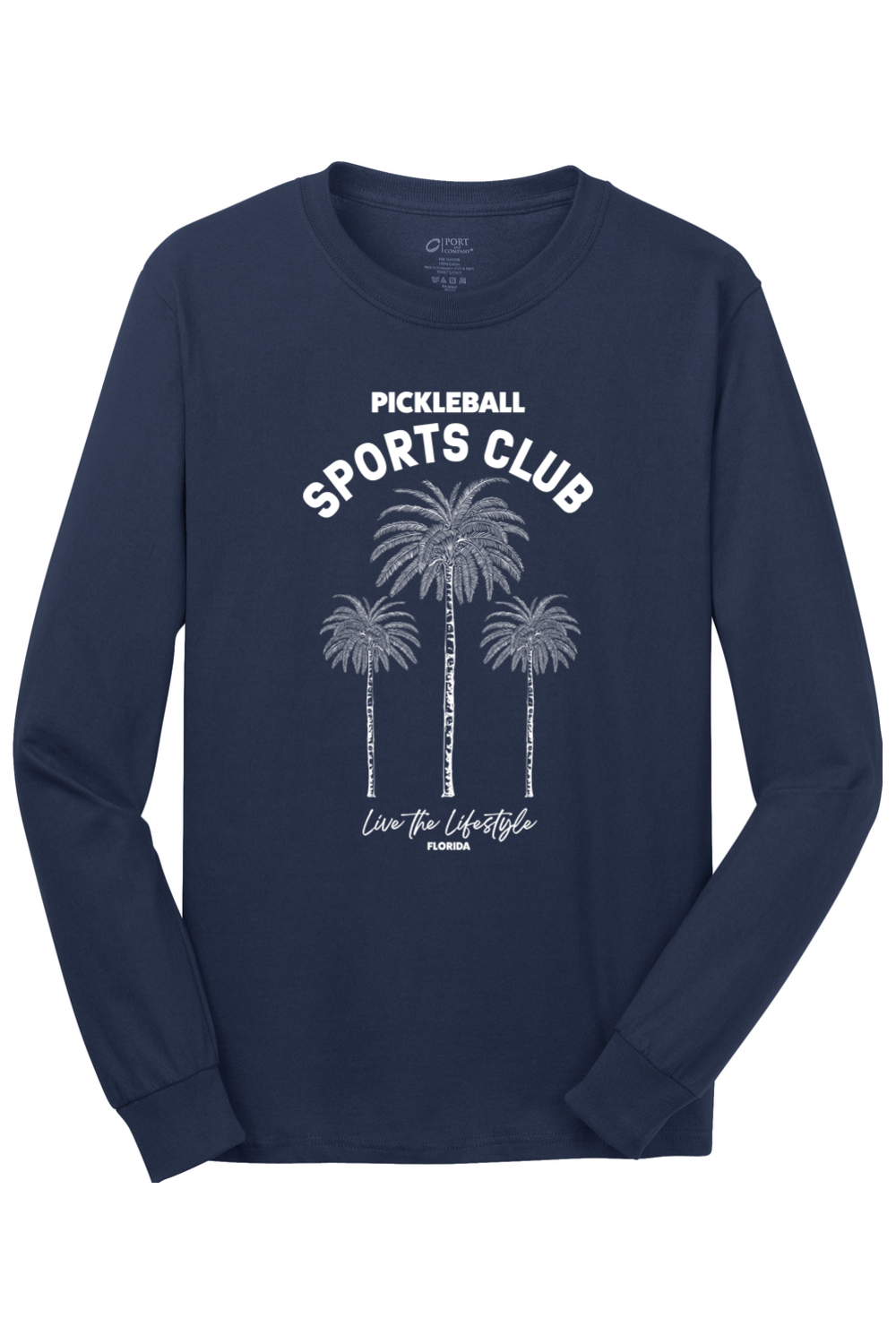 Port & Company Long Sleeve Core Cotton Tee True Navy