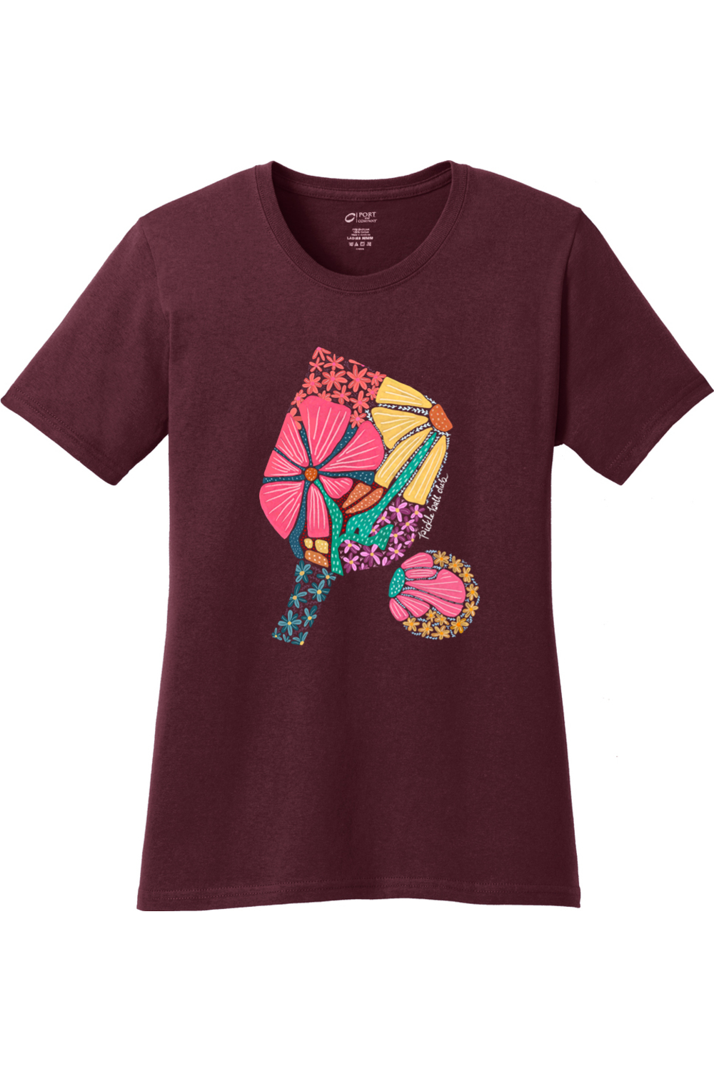Port & Company Ladies Core Cotton Tee Athletic Maroon