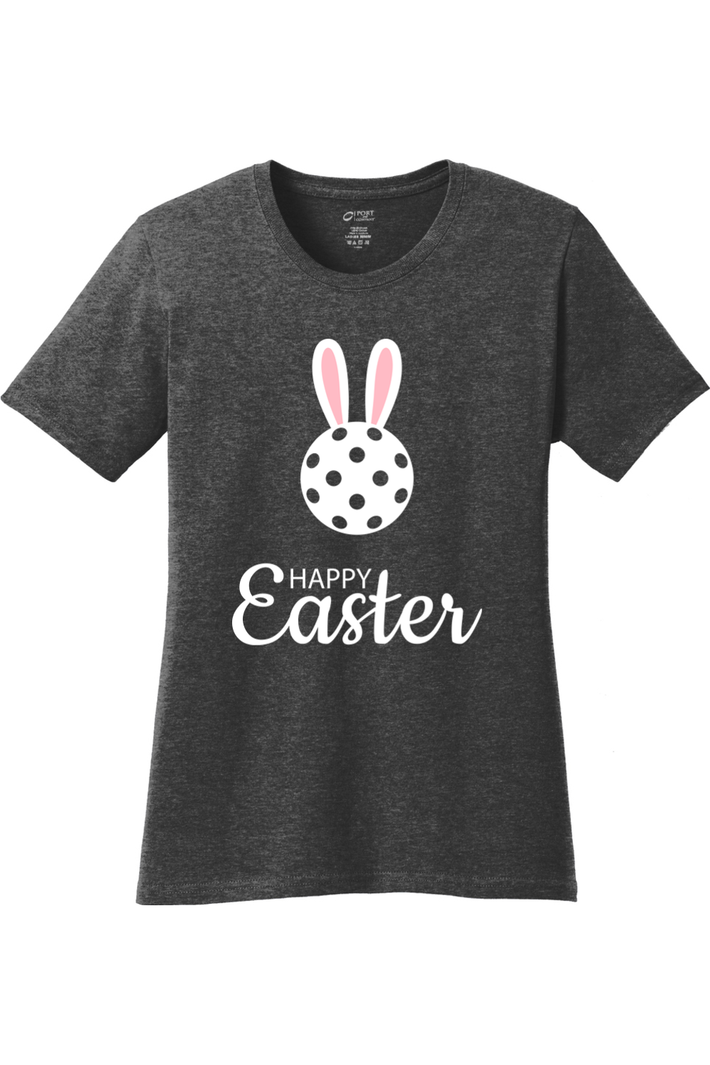 Port & Company Ladies Core Cotton Tee Dark Heather Grey