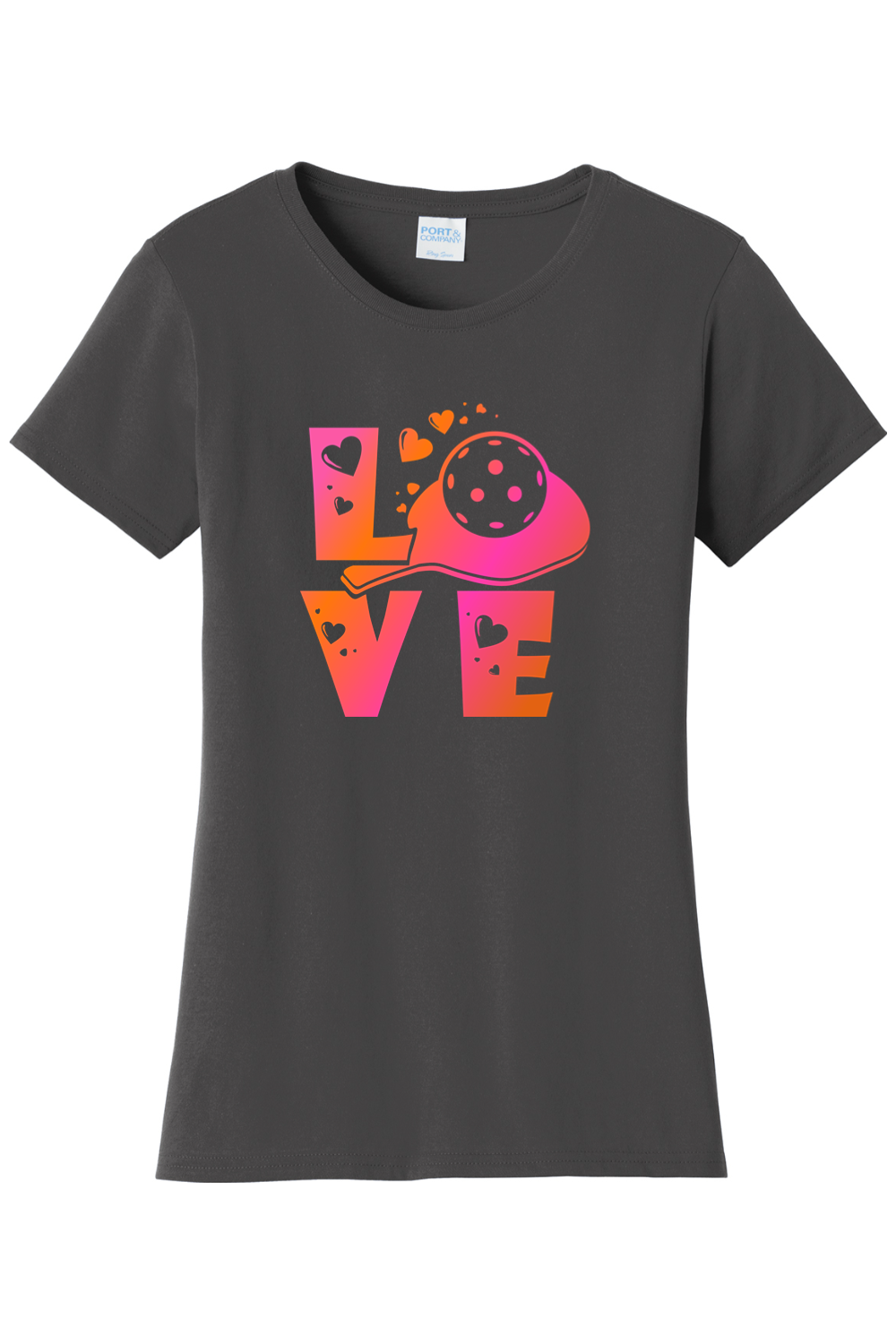 Port & Company Ladies Fan Favorite Tee Charcoal