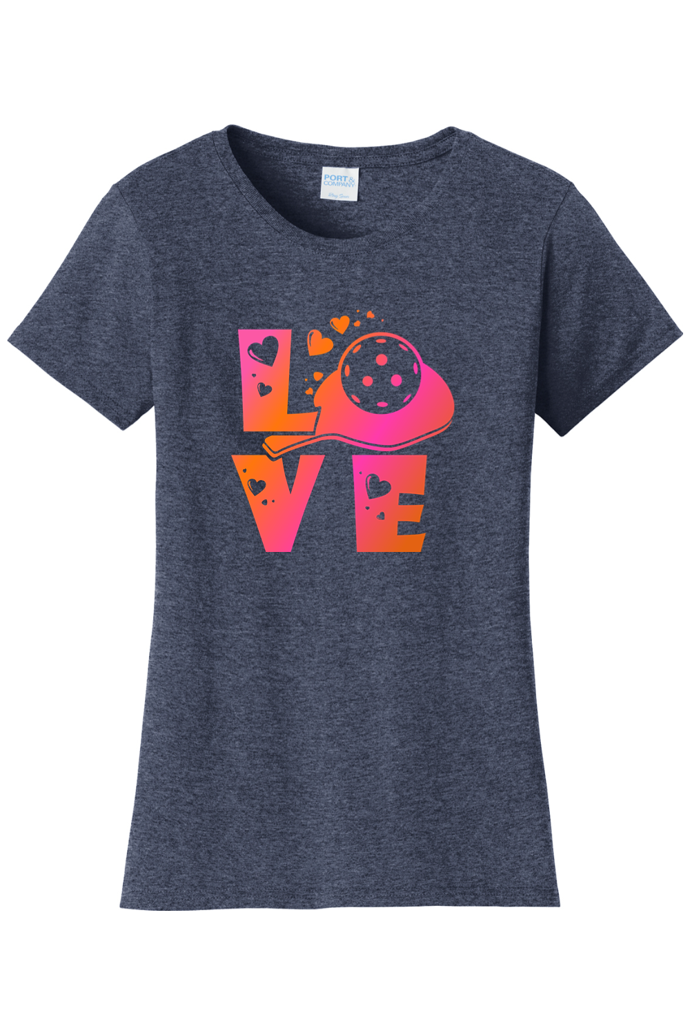 Port & Company Ladies Fan Favorite Tee Heather Navy