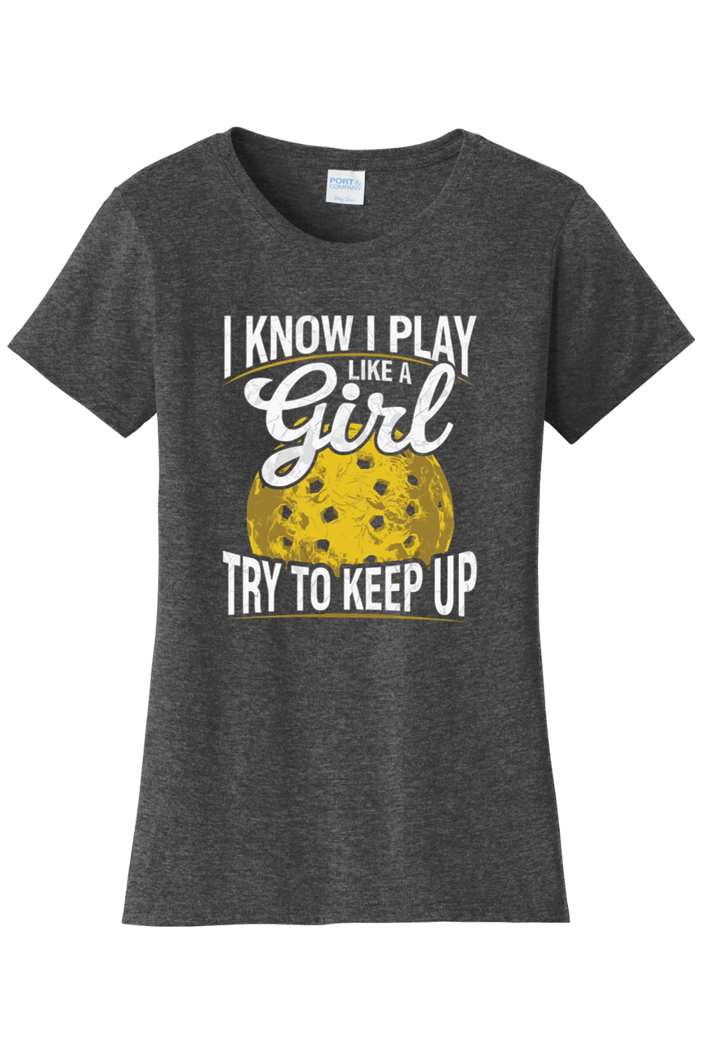 Port & Company Ladies Fan Favorite Tee Dark Heather Grey
