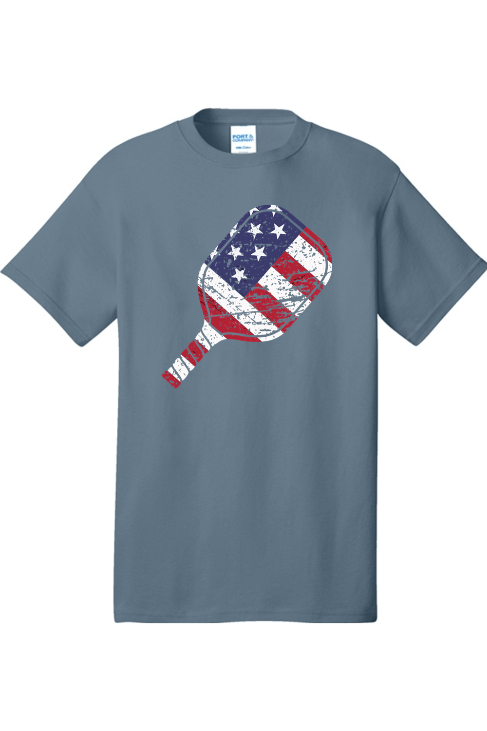 Port & Company Core Cotton Tee Stonewashed Blue