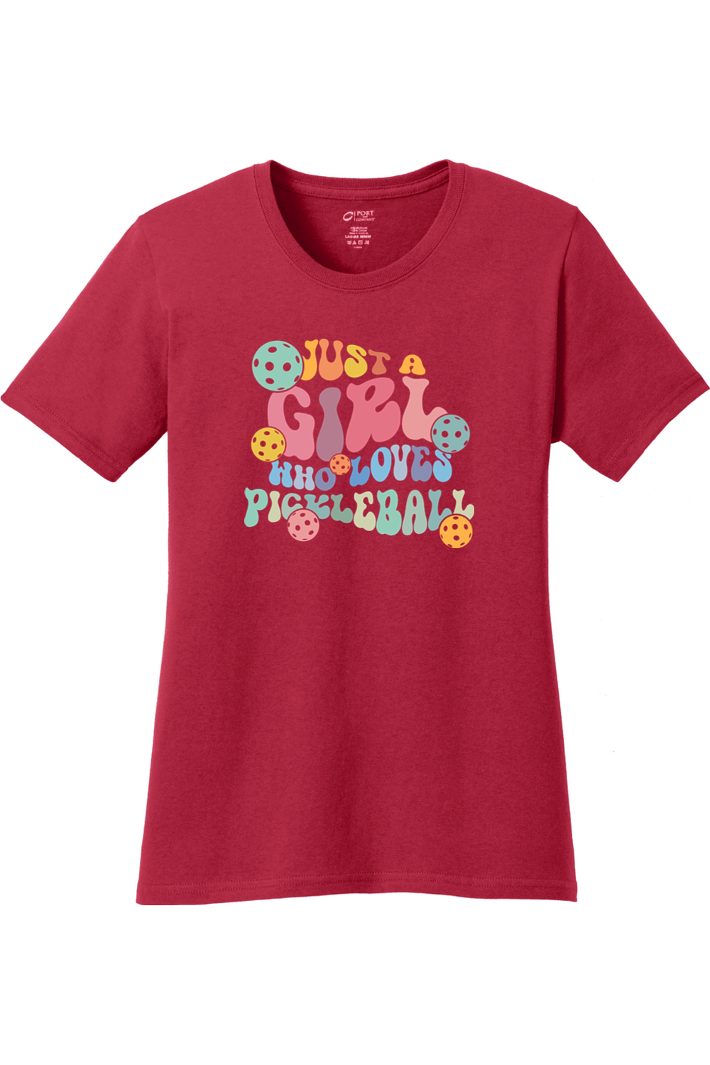 Port & Company Ladies Core Cotton Tee Red