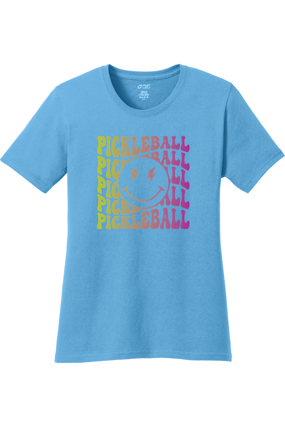 Port & Company Ladies Core Cotton Tee Aquatic Blue