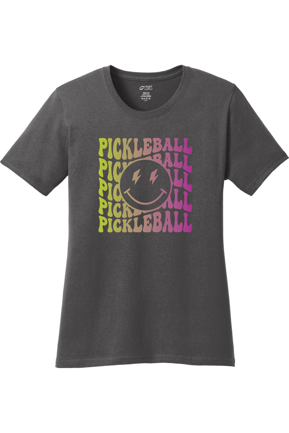 Port & Company Ladies Core Cotton Tee Charcoal