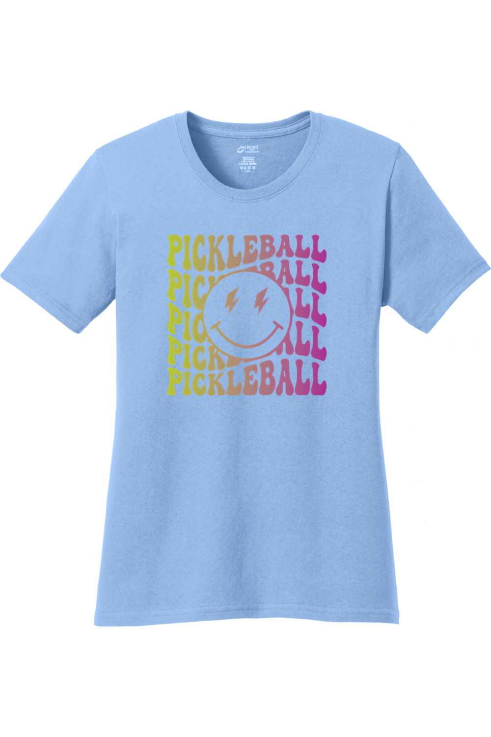 Port & Company Ladies Core Cotton Tee Light Blue