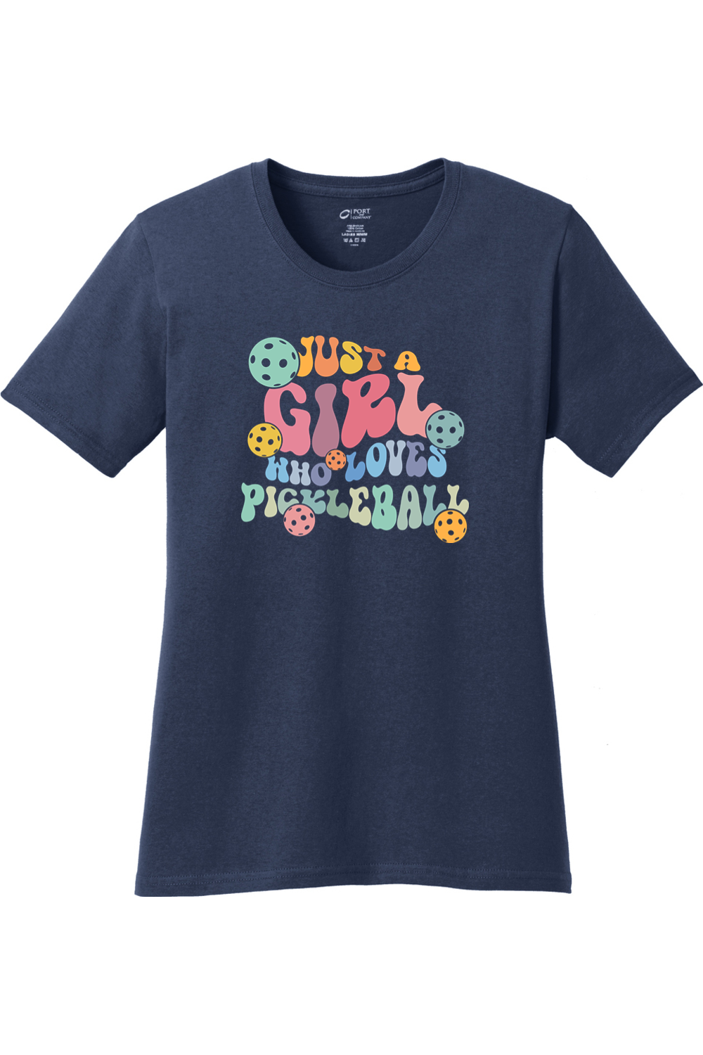 Port & Company Ladies Core Cotton Tee Navy