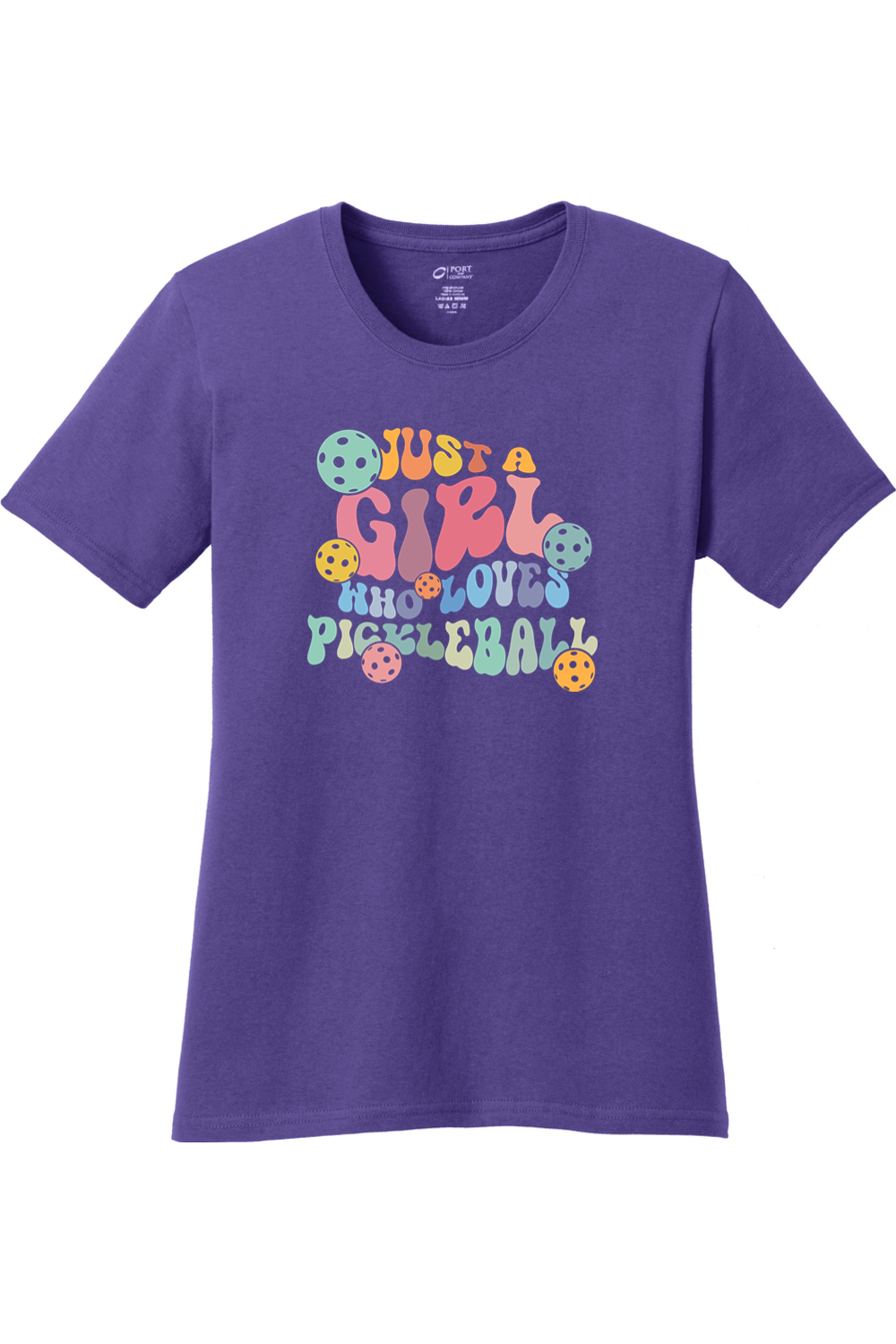 Port & Company Ladies Core Cotton Tee Purple