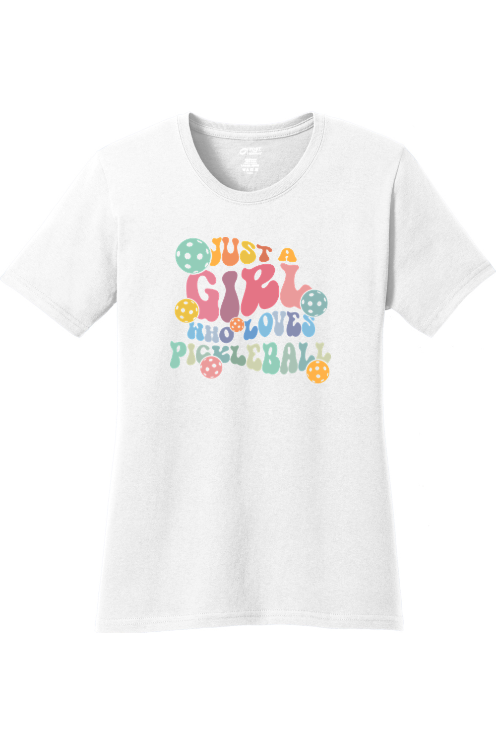 Port & Company Ladies Core Cotton Tee White