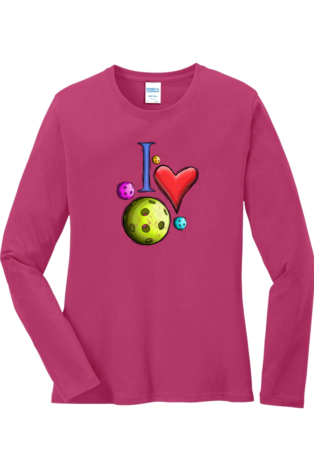 Ladies Long Sleeve T-Shirts-Cotton