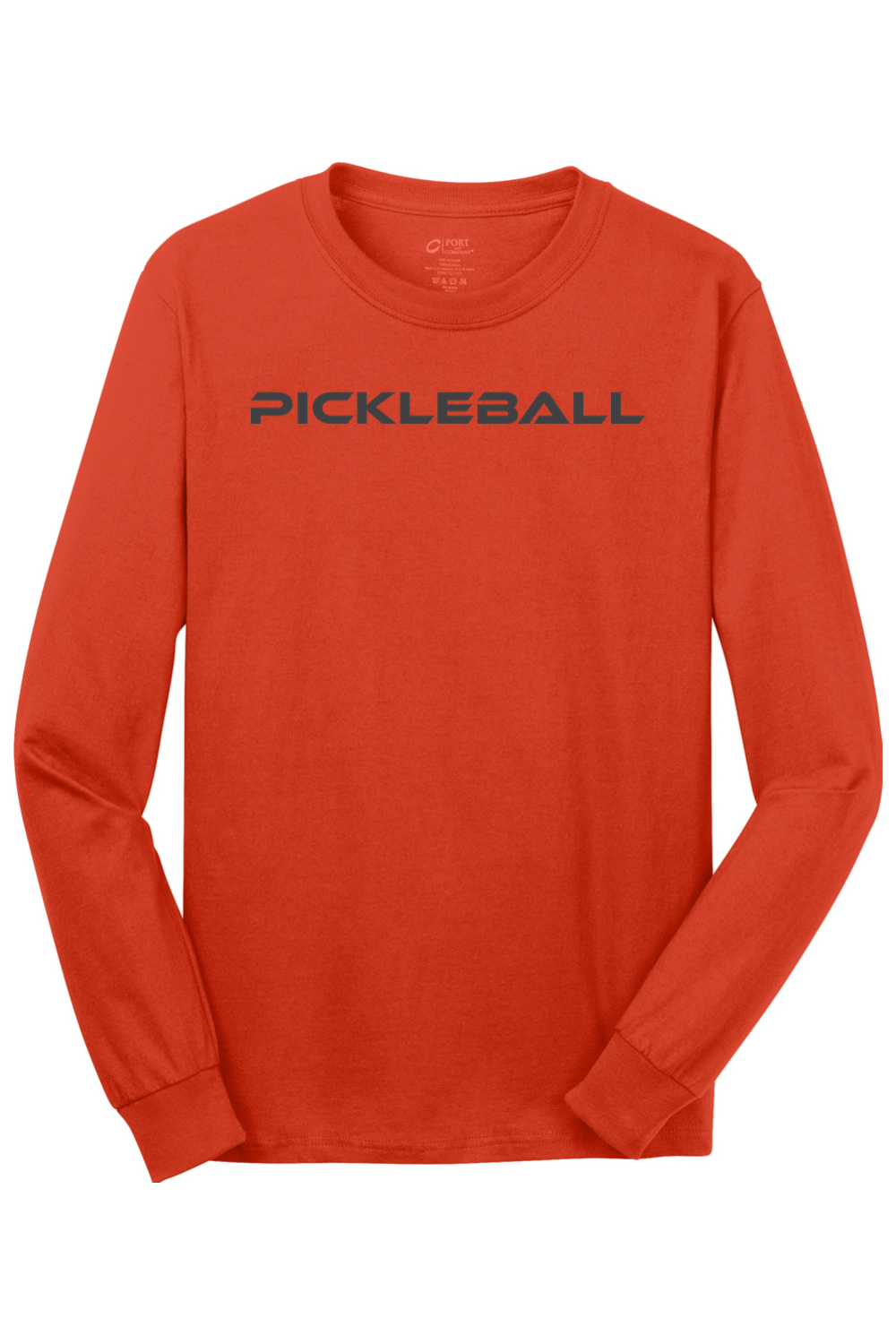 Port & Company Long Sleeve Core Cotton Tee Orange