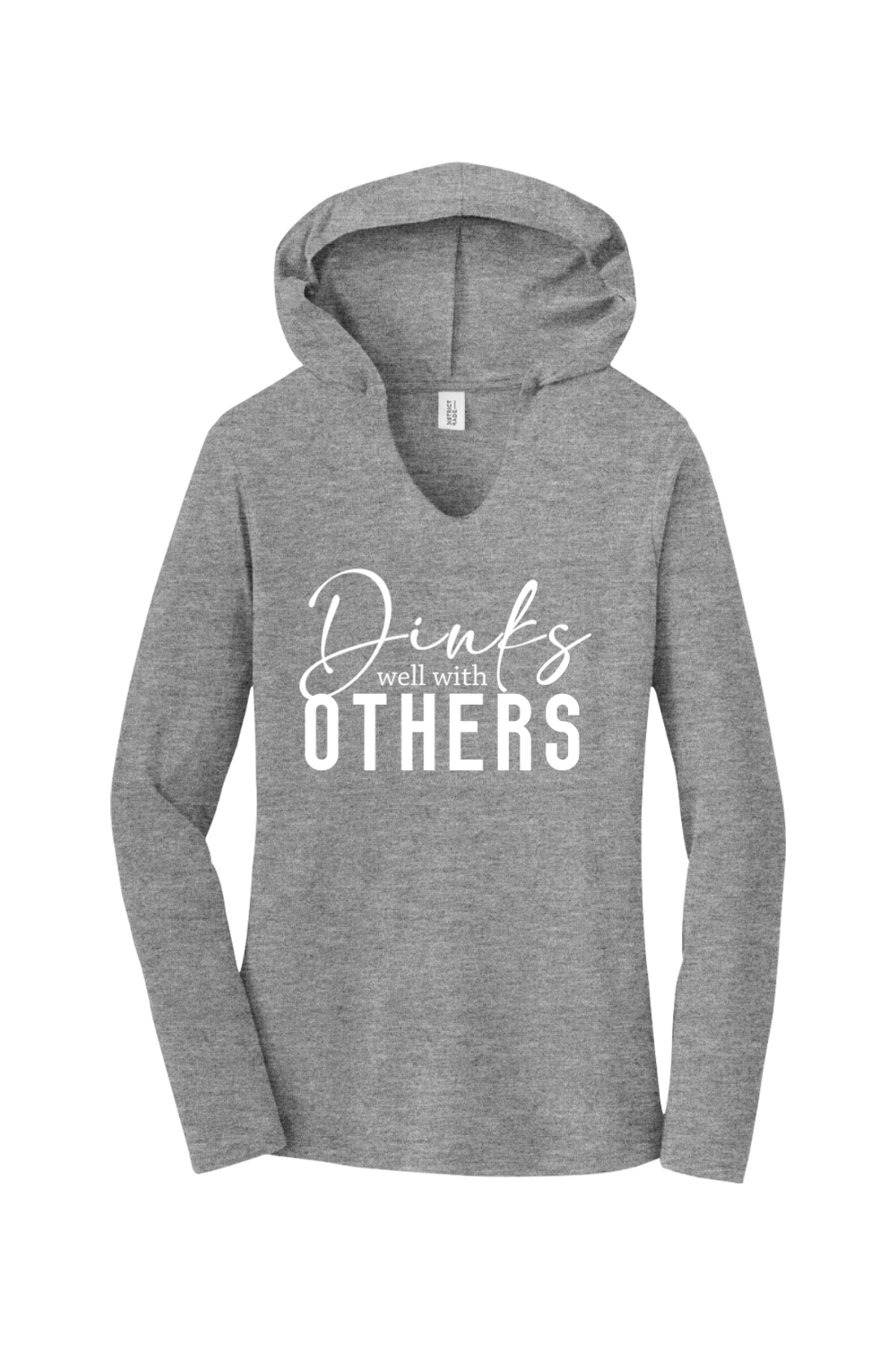 District Women’s Perfect Tri Long Sleeve Hoodie Grey Frost