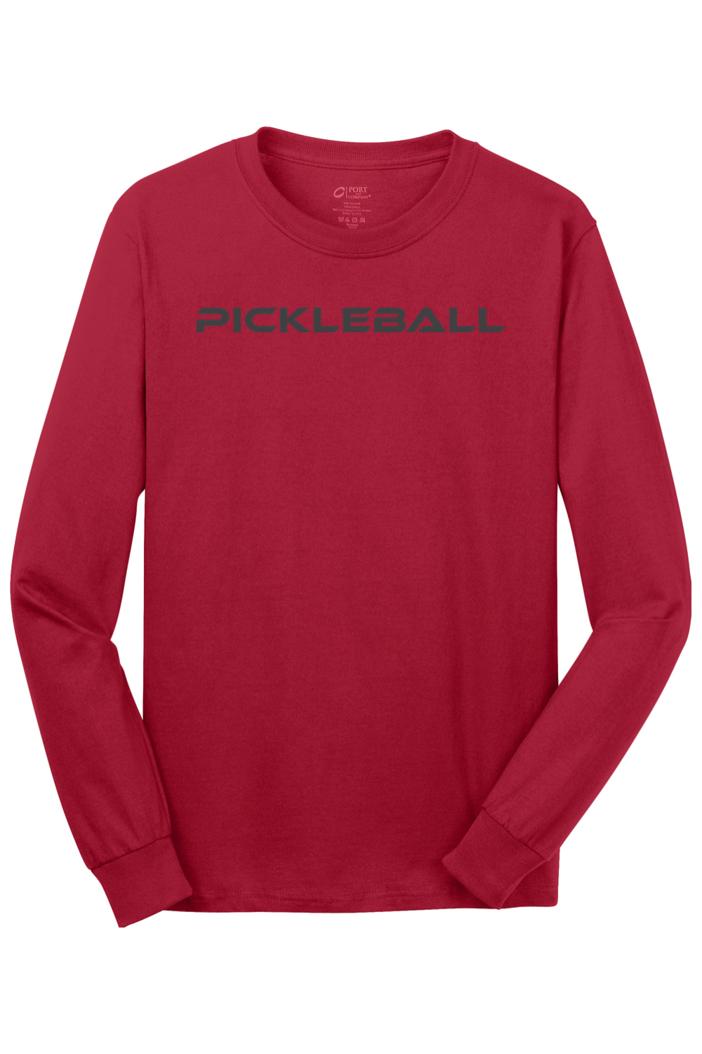 Port & Company Long Sleeve Core Cotton Tee Red