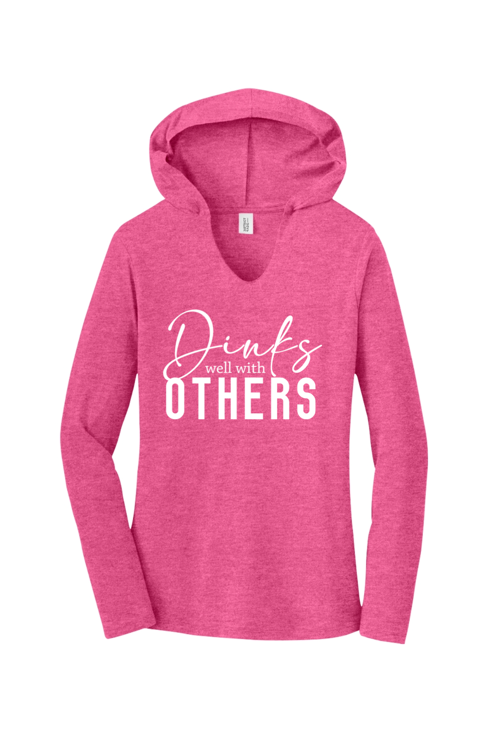 District Women’s Perfect Tri Long Sleeve Hoodie Fuchsia Frost