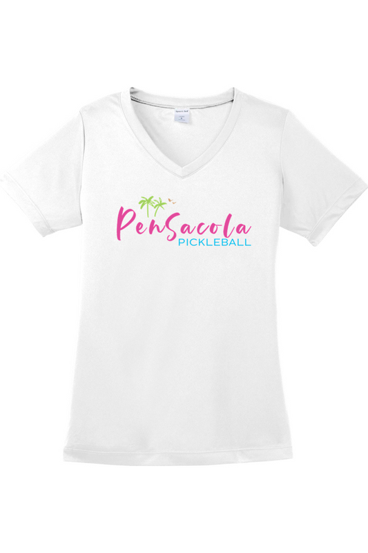Sport-Tek Ladies PosiCharge Competitor V-Neck Tee White
