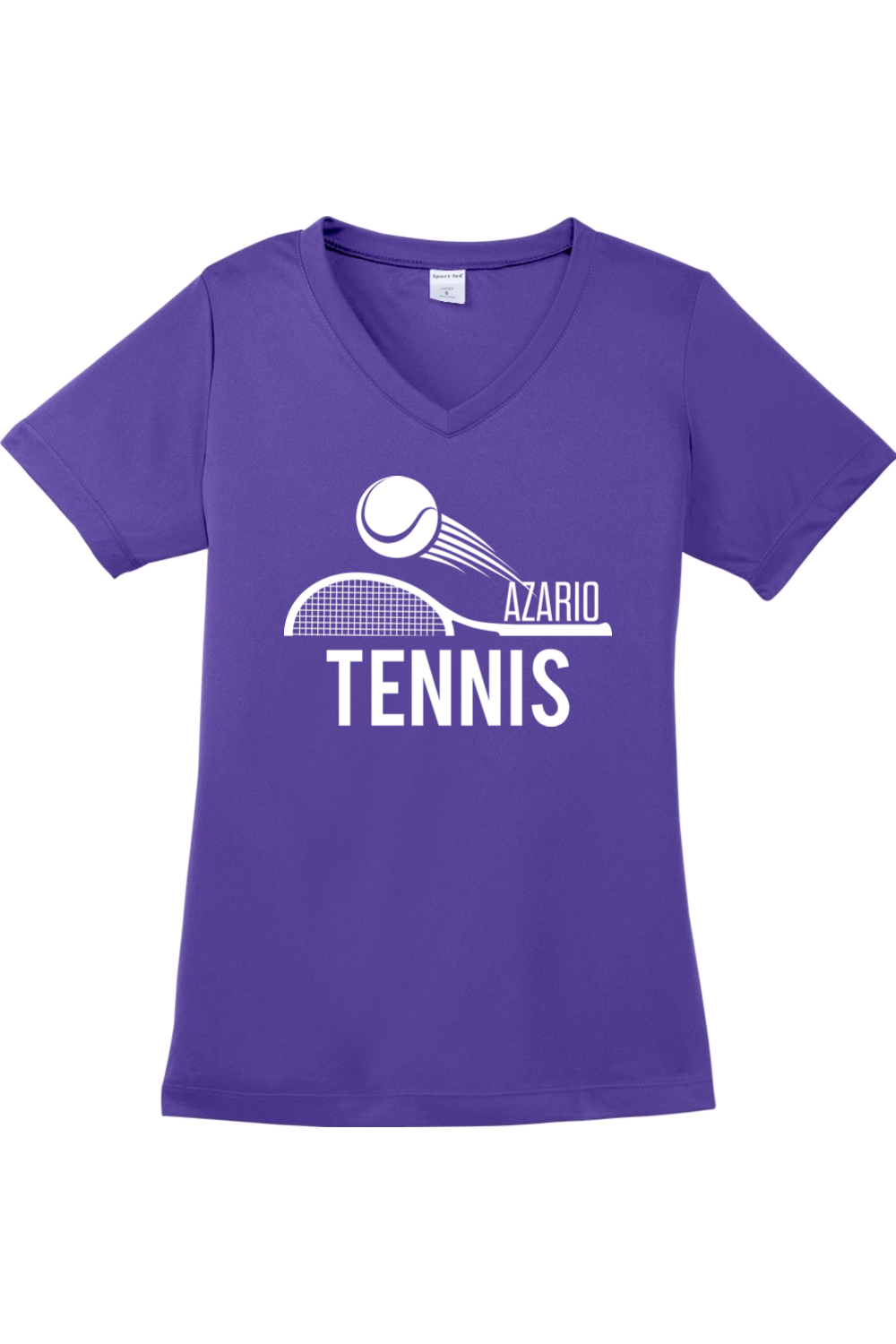Azario Tennis - Ladies V-Neck Tee