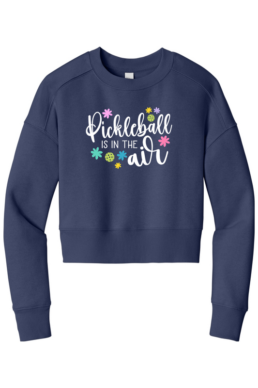 District Women’s Perfect Weight Fleece Cropped Crew Tanzanite
