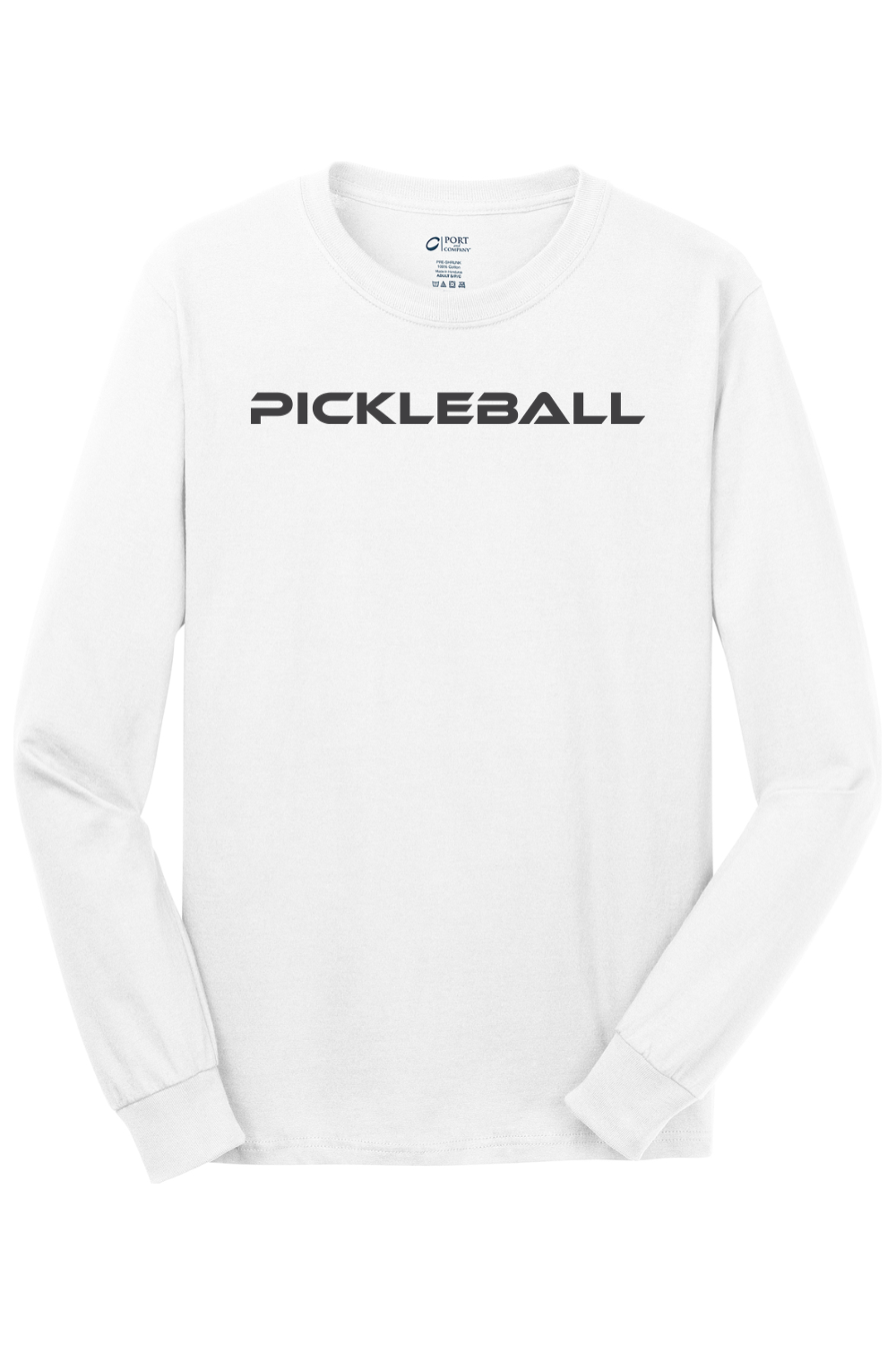 Port & Company Long Sleeve Core Cotton Tee White